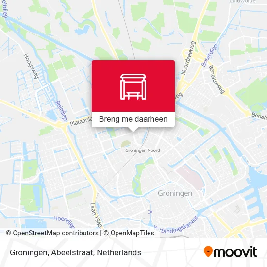 Groningen, Abeelstraat kaart