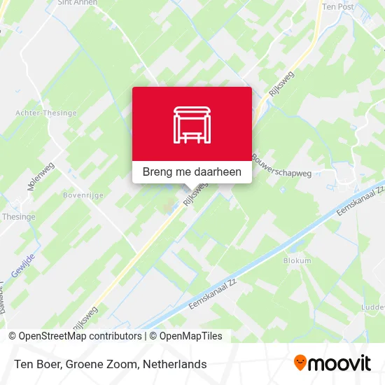 Ten Boer, Groene Zoom kaart