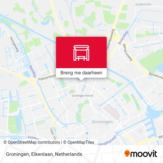 Groningen, Eikenlaan kaart