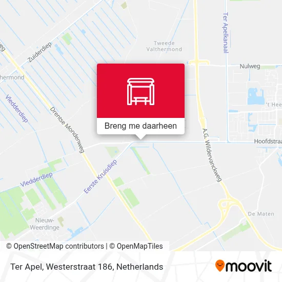 Ter Apel, Westerstraat 186 kaart