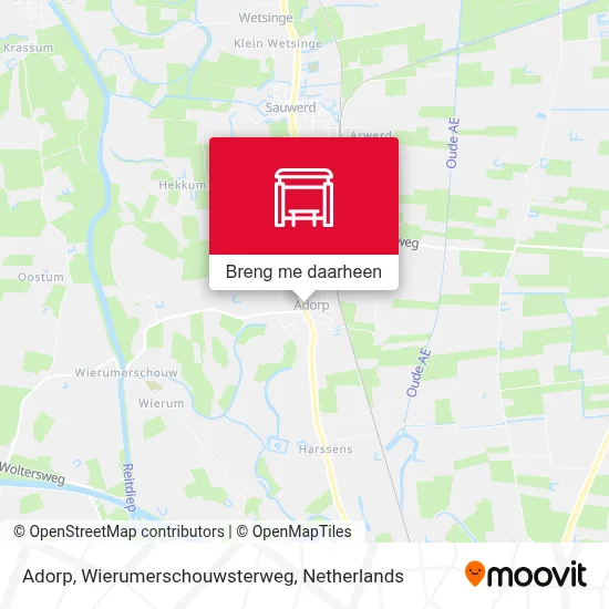 Adorp, Wierumerschouwsterweg kaart