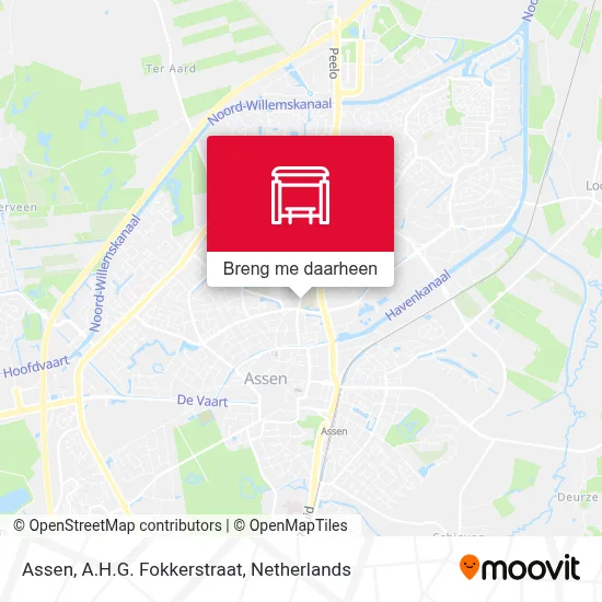 Assen, A.H.G. Fokkerstraat kaart