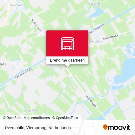 Overschild, Viersprong kaart