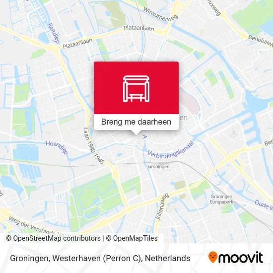 Groningen, Westerhaven (Perron C) kaart
