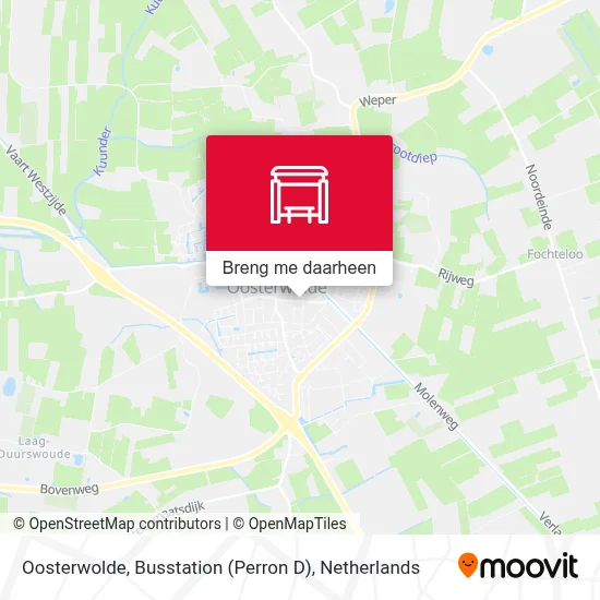 Oosterwolde, Busstation (Perron D) kaart