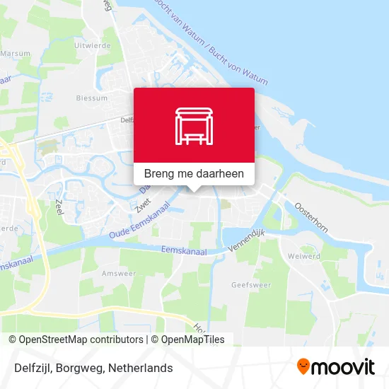 Delfzijl, Borgweg kaart