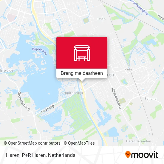 Haren, P+R Haren kaart