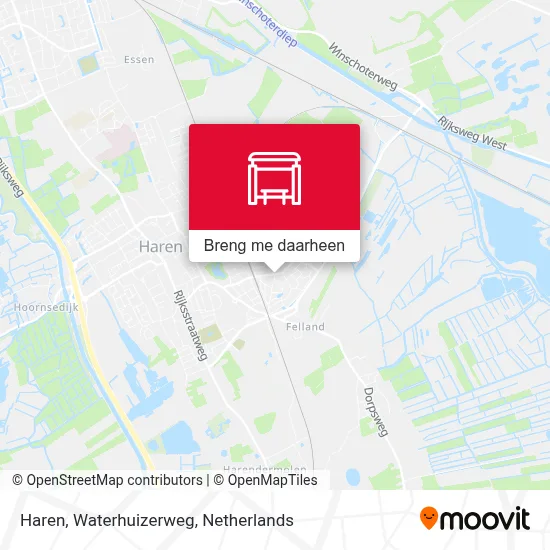 Haren, Waterhuizerweg kaart