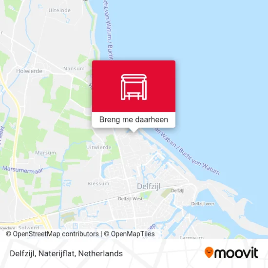 Delfzijl, Naterijflat kaart