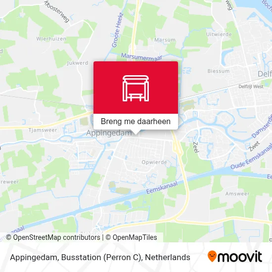 Appingedam, Busstation (Perron C) kaart