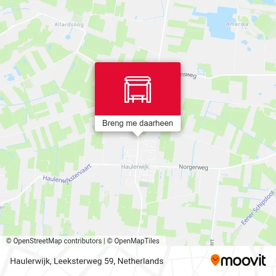 Haulerwijk, Leeksterweg 59 kaart