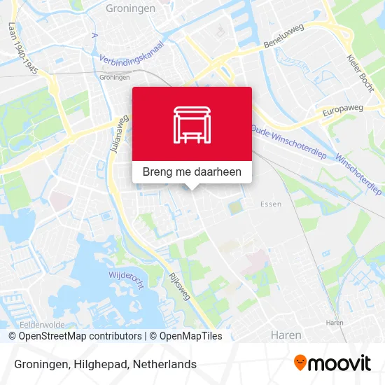 Groningen, Hilghepad kaart