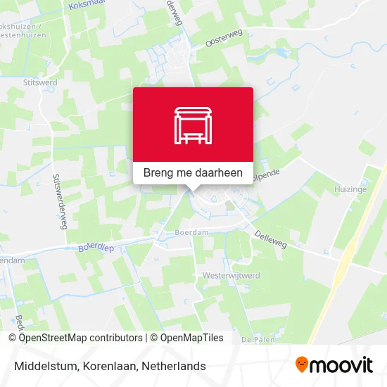 Middelstum, Korenlaan kaart
