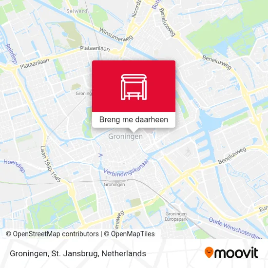 Groningen, St. Jansbrug kaart