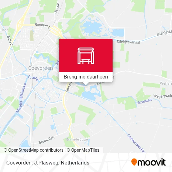 Coevorden, J.Plasweg kaart