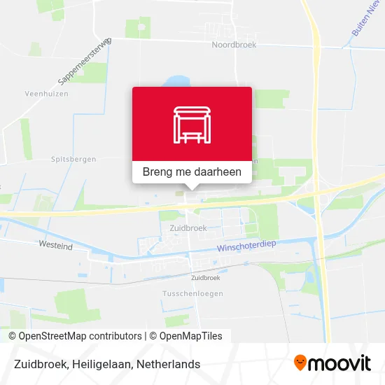 Zuidbroek, Heiligelaan kaart
