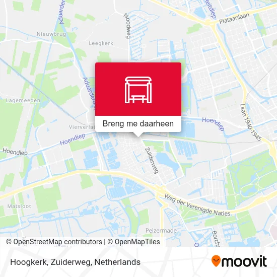 Hoogkerk, Zuiderweg kaart