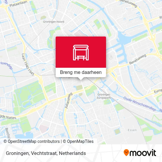 Groningen, Vechtstraat kaart