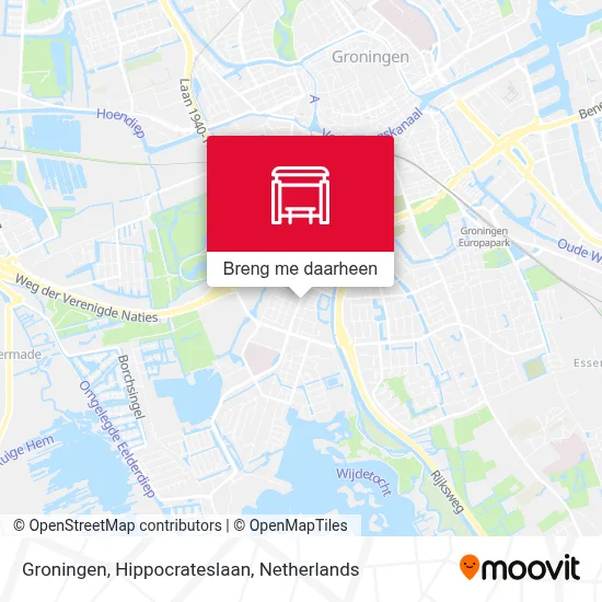 Groningen, Hippocrateslaan kaart