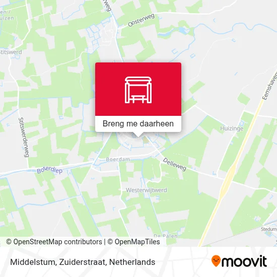 Middelstum, Zuiderstraat kaart
