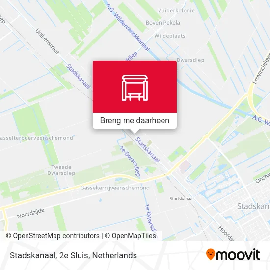 Stadskanaal, 2e Sluis kaart