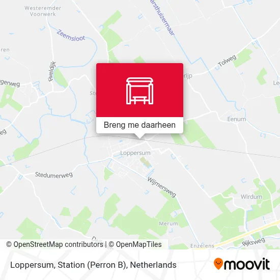Loppersum, Station (Perron B) kaart
