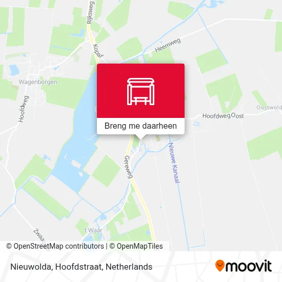 Nieuwolda, Hoofdstraat kaart
