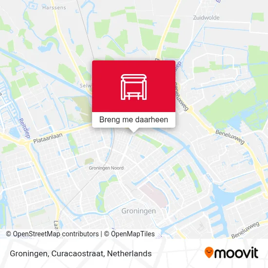 Groningen, Curacaostraat kaart