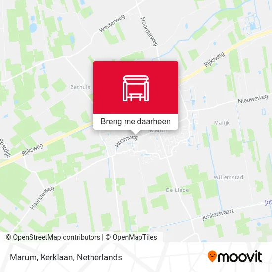 Marum, Kerklaan kaart