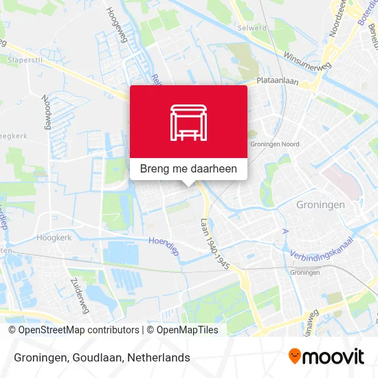 Groningen, Goudlaan kaart