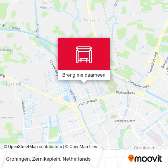 Groningen, Zernikeplein kaart