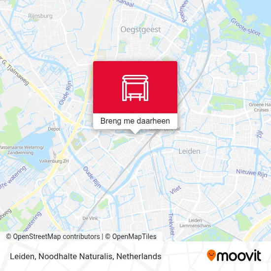 Leiden, Noodhalte Naturalis kaart