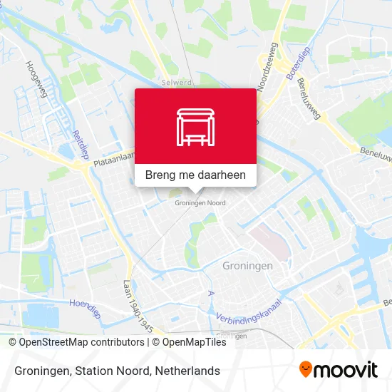 Groningen, Station Noord kaart