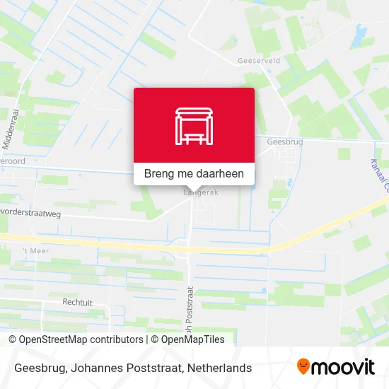 Geesbrug, Johannes Poststraat kaart