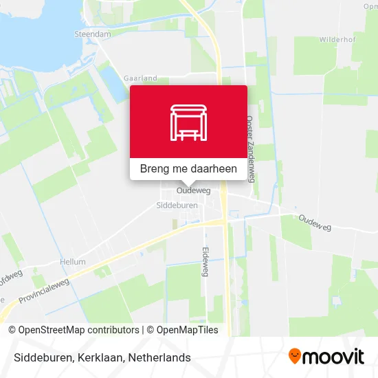 Siddeburen, Kerklaan kaart