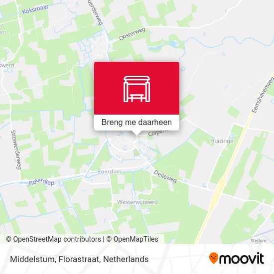 Middelstum, Florastraat kaart