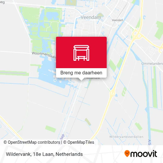 Wildervank, 18e Laan kaart