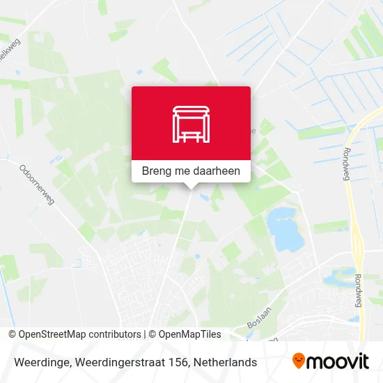 Weerdinge, Weerdingerstraat 156 kaart