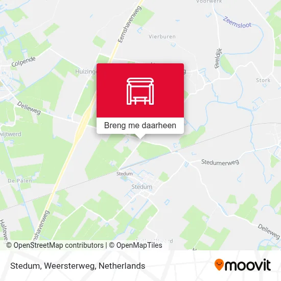 Stedum, Weersterweg kaart