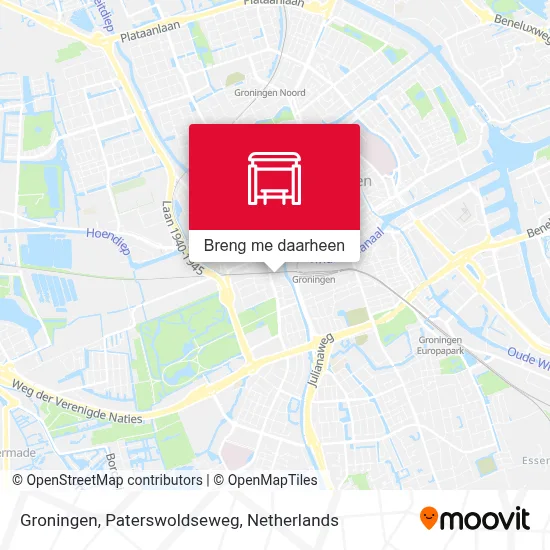 Groningen, Paterswoldseweg kaart