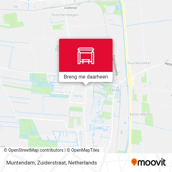 Muntendam, Zuiderstraat kaart