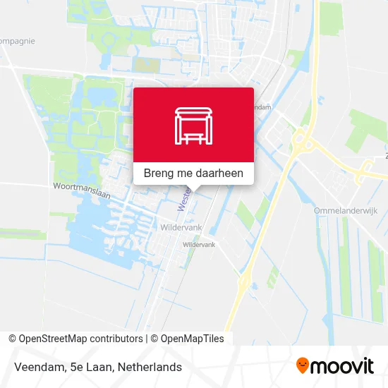 Veendam, 5e Laan kaart