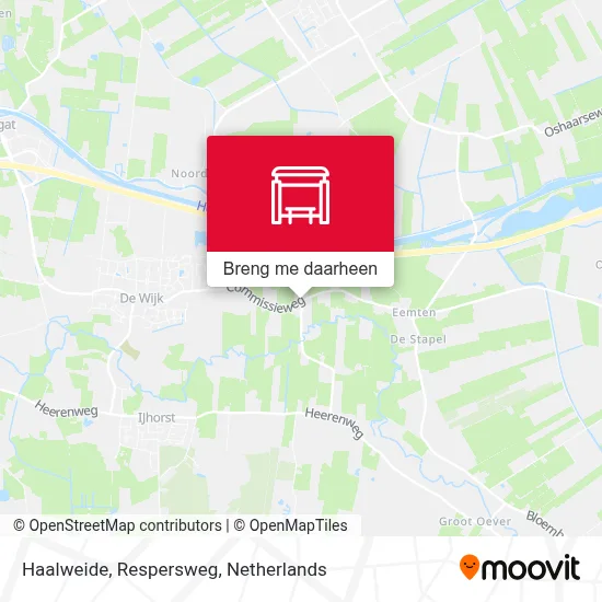 Haalweide, Respersweg kaart