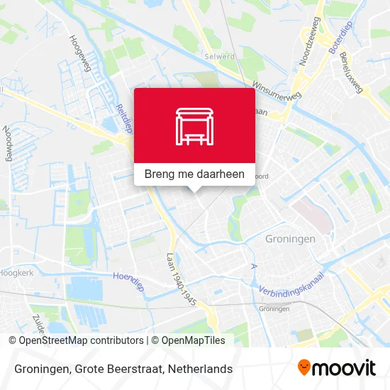 Groningen, Grote Beerstraat kaart