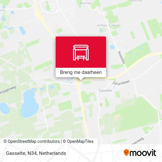 Gasselte, N34 kaart