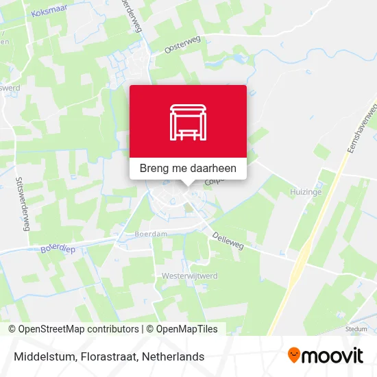 Middelstum, Florastraat kaart