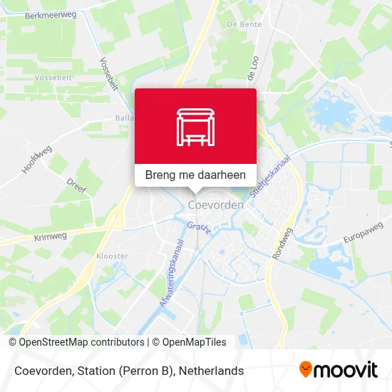 Coevorden, Station (Perron B) kaart