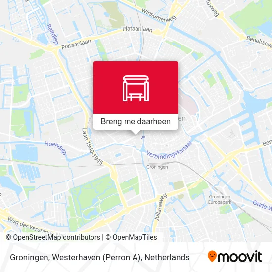 Groningen, Westerhaven (Perron A) kaart