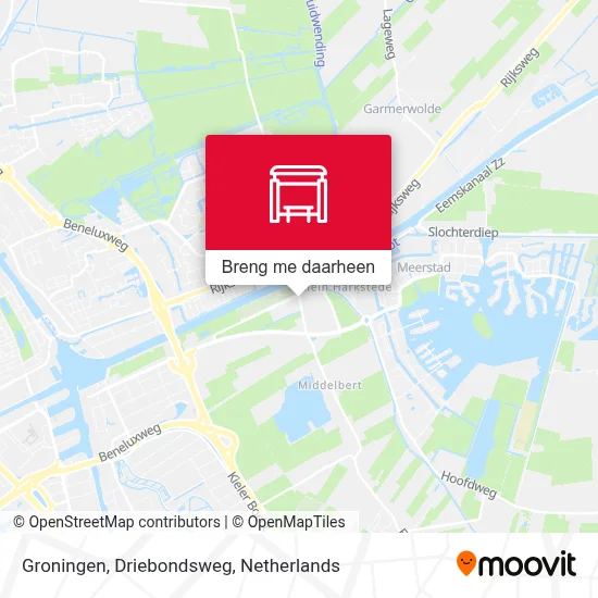 Groningen, Driebondsweg kaart