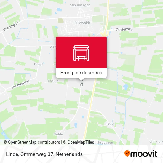 Linde, Ommerweg 37 kaart